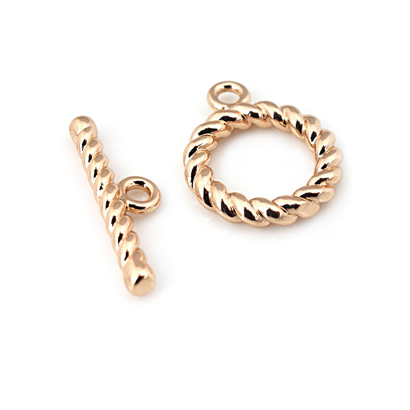 18K Gold Color Brass Geometry  - Toggle Clasp Gold ulasan dan harga