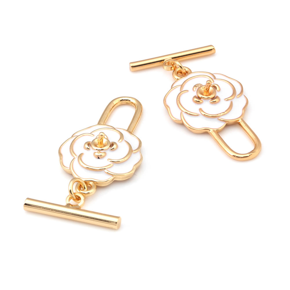 18K Gold Color Brass Geometry  - Toggle Clasp Gold ulasan dan harga