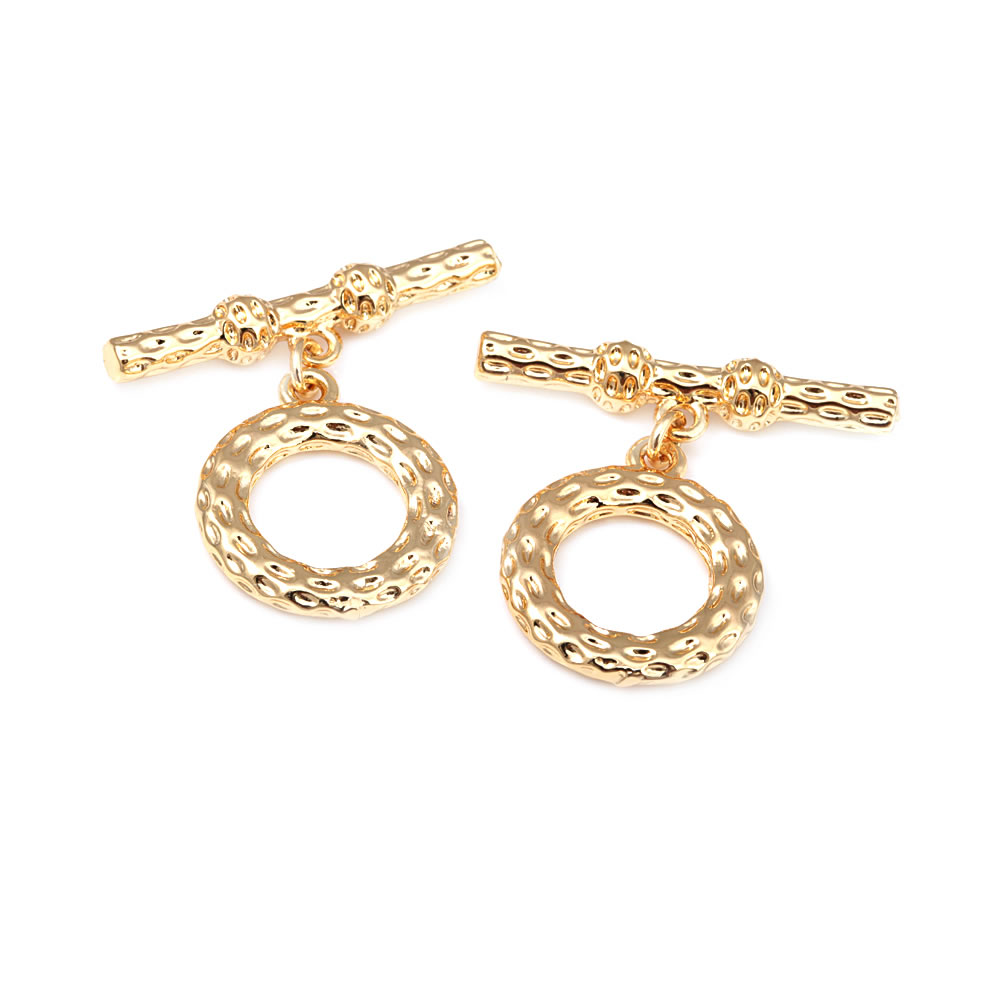 18K Gold Color Brass Geometry  - Toggle Clasp Gold ulasan dan harga
