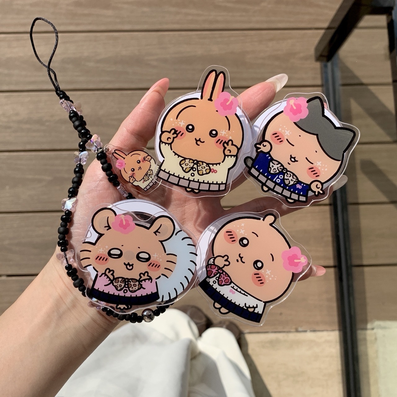 Cute Usagi Hachiware Acrylic P - Jewelry Making With Beads ulasan dan harga