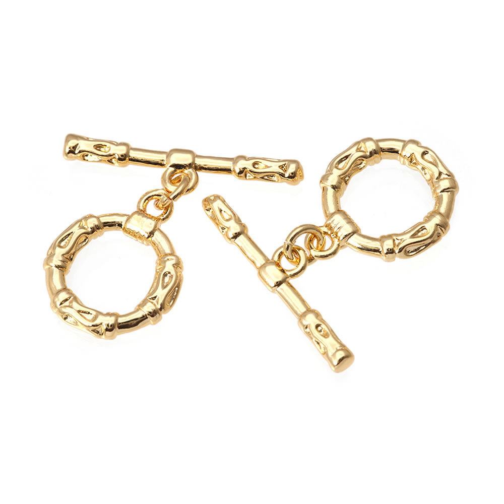 6 Sets 18K Gold Color Brass Ro - Toggle Clasp Gold ulasan dan harga