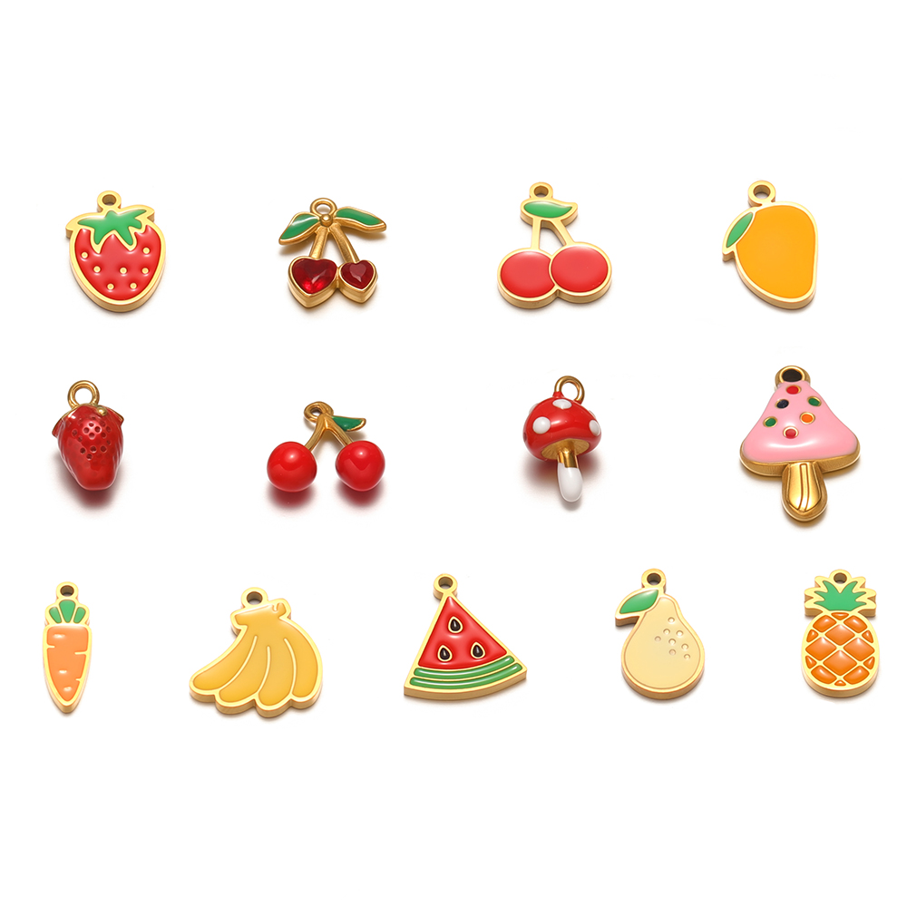 5Pcs Stainless Steel Cute Mush - Jewelry Making For 5 Year Old ulasan dan harga