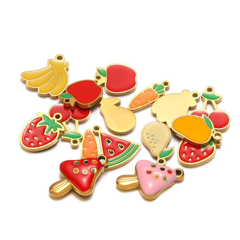 5Pcs Stainless Steel Cute Mush - Jewelry Making For 5 Year Old ulasan dan harga