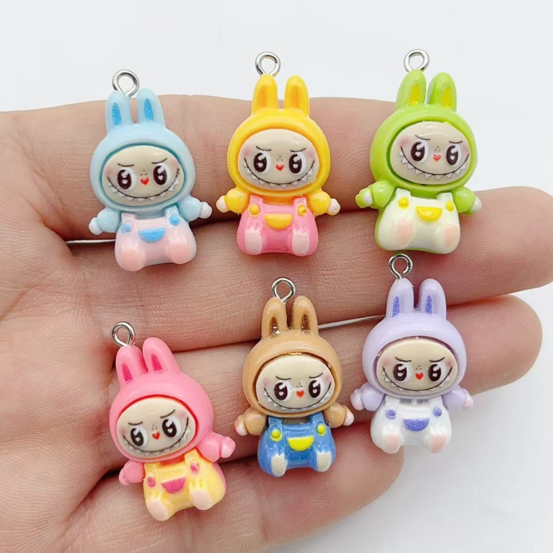 10Pcs Kawaii Rabbit Strawberry - Jewelry Making Pendants ulasan dan harga
