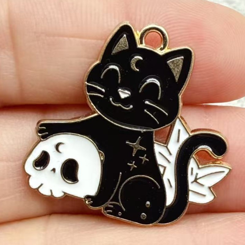 10pcs Original Alloy Enamel Bl - Jewelry Making Pendants ulasan dan harga