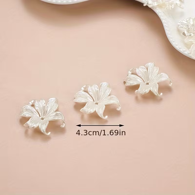 20pcs White Big Iris Flower Be - Jewelry Making For Adults ulasan dan harga