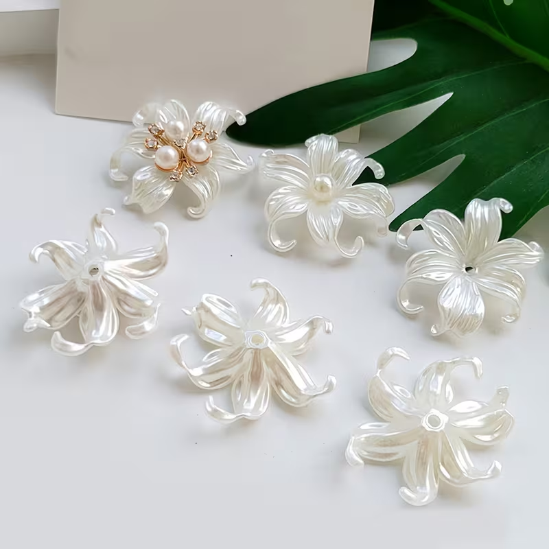 20pcs White Big Iris Flower Be - Jewelry Making For Adults ulasan dan harga