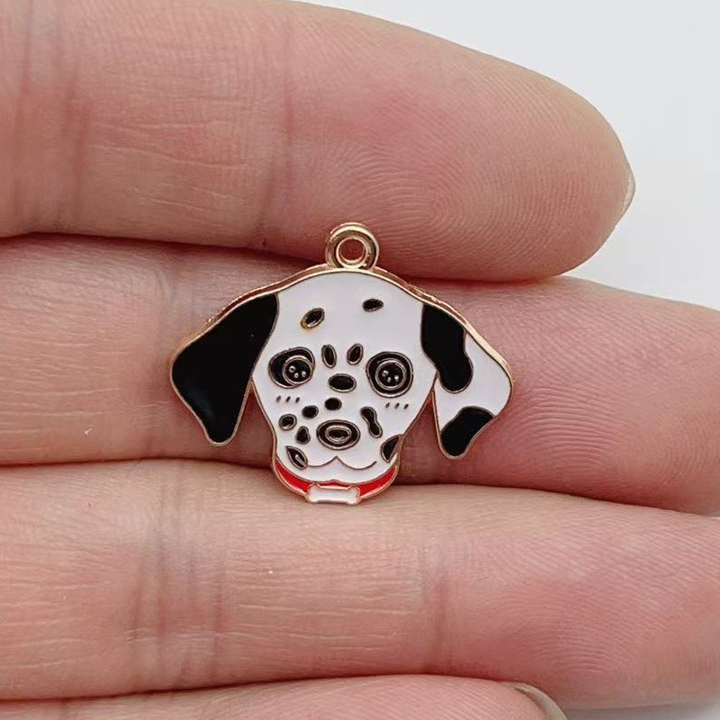 12pcs cartoon pet spotted dog  - Jewelry Making Pendants ulasan dan harga