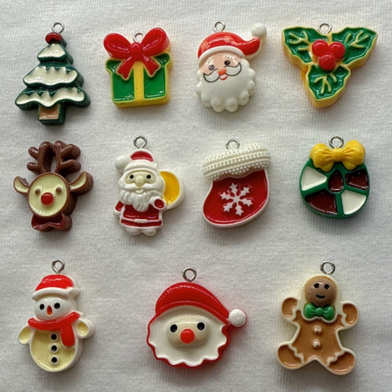 10pcs Christmas Cartoon Series - Jewelry Making Pendants ulasan dan harga