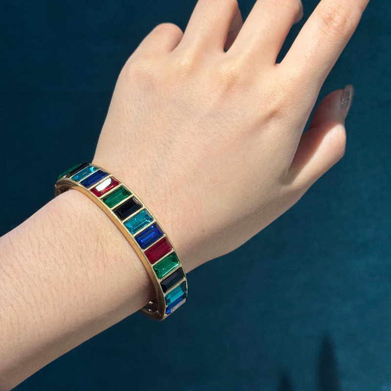 Vintage Crystal Bangle Colorfu - Jewelry Making Dubai ulasan dan harga