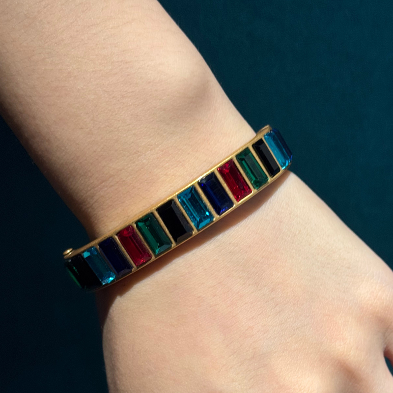 Vintage Crystal Bangle Colorfu - Jewelry Making Dubai ulasan dan harga