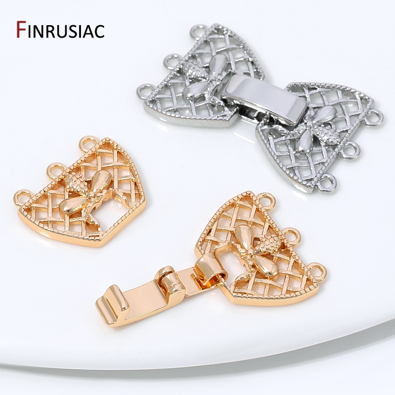 14K Gold Plated Brass 3-Row Pe - Jewelry Making Articles ulasan dan harga
