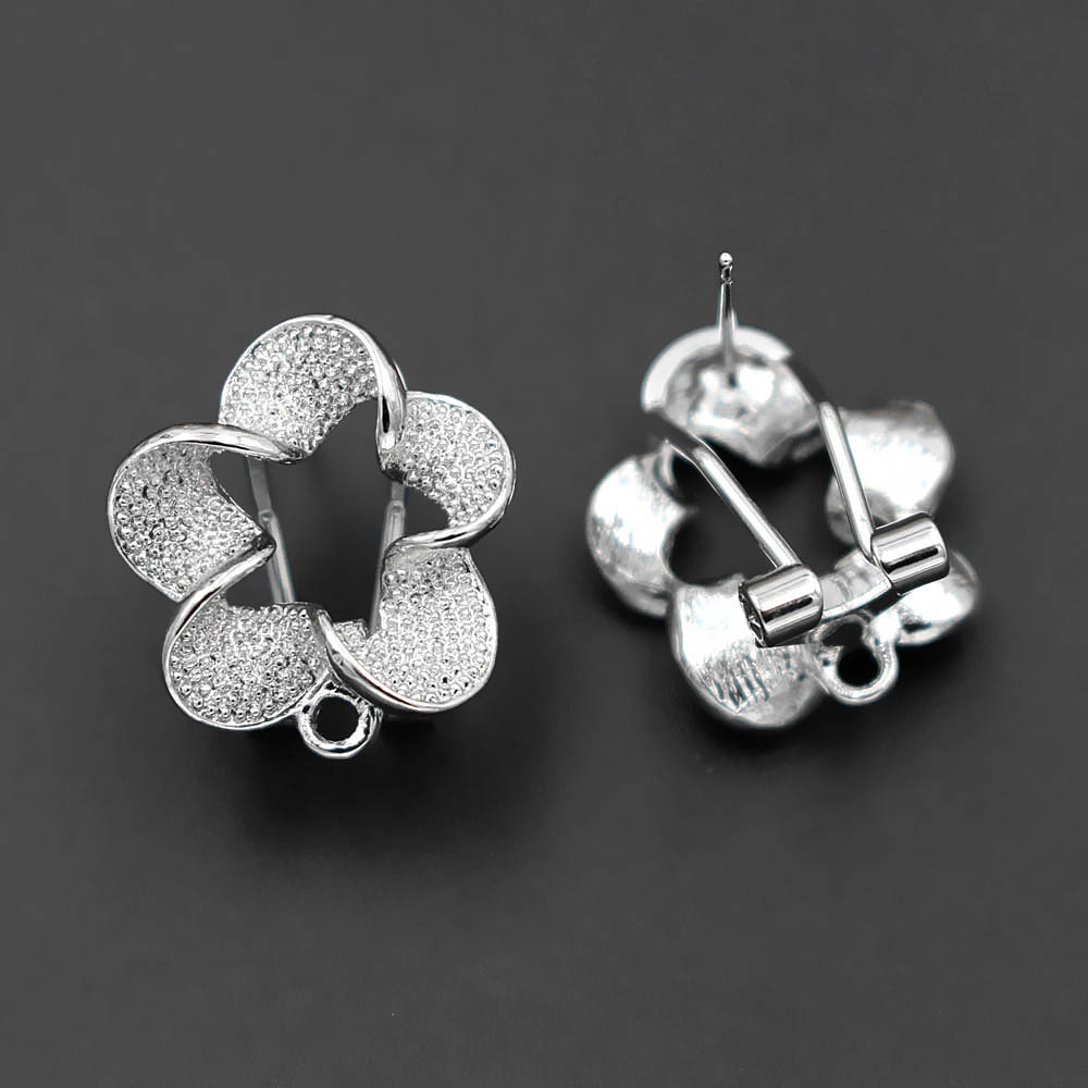 10pair Filigree Flower Earring - Jewelry Making Dubai ulasan dan harga