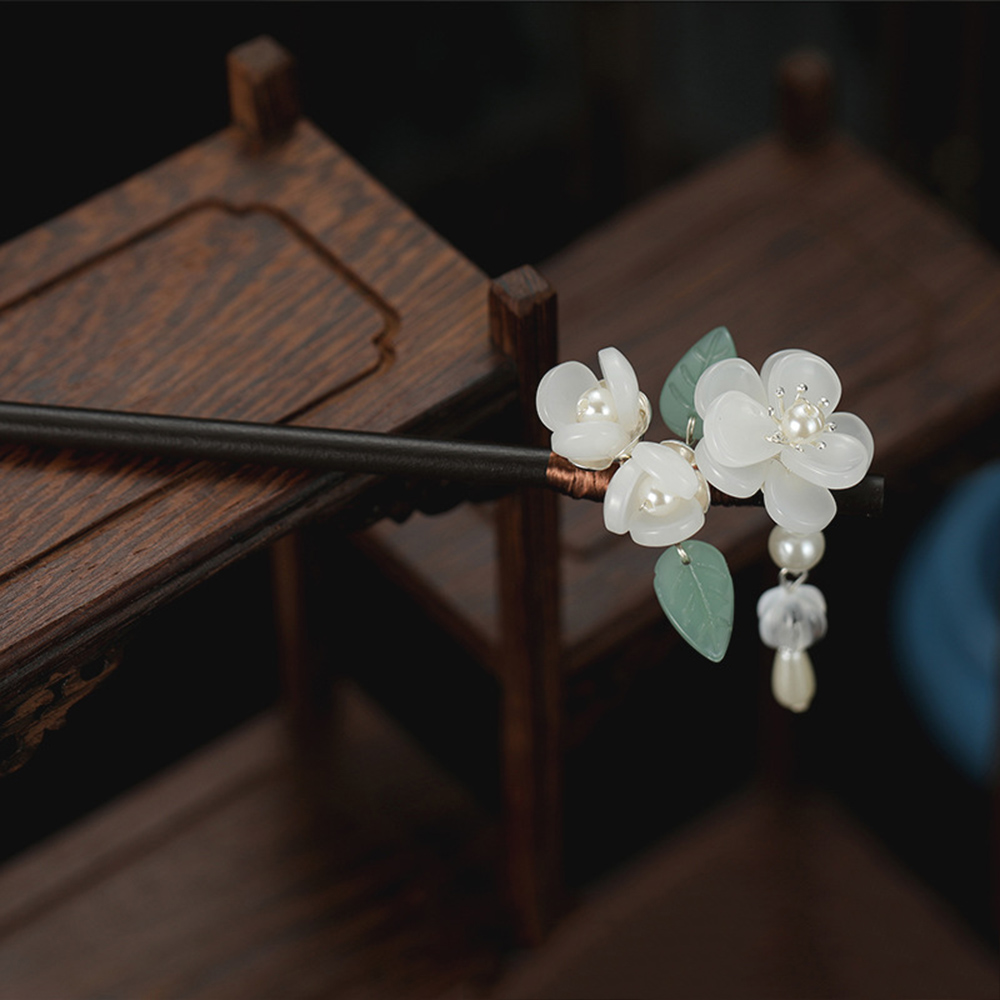 Retro Flower Hairpin With Pear - Jewelry Making With Beads ulasan dan harga