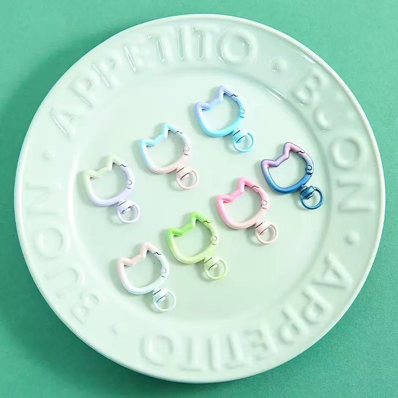5-10PCS Gradient Cute Cat Clas - Jewelry Making Designs ulasan dan harga